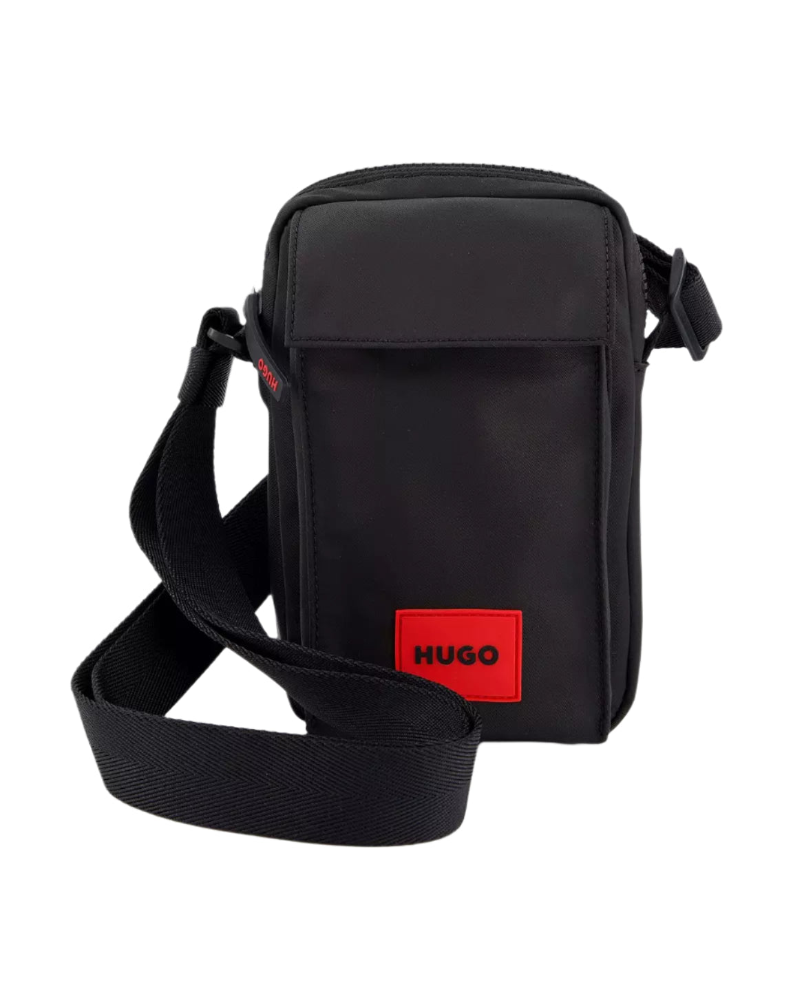 Boss Ethon 2.0 Red Patch Logo Crossbody Bag - Black